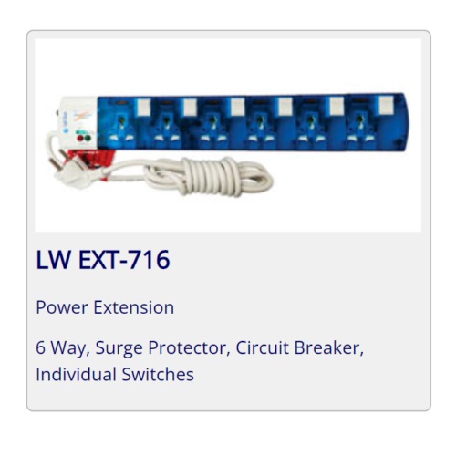 6 way Lightwave Extension Socket With Surge Protection