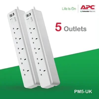 APC Essential SurgeArrest 5 outlets 230V UK PM5-UK Power Extension Cable