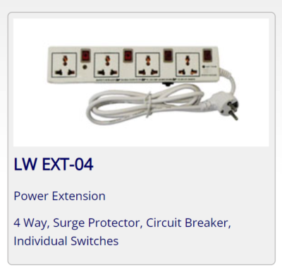 4way Lightwave Extension Socket With surge protection